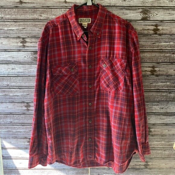 Duluth‎ Trading Co. Men's Flannel Long-Sleeved Button-Down Shirt Size XL - Picture 1 of 7